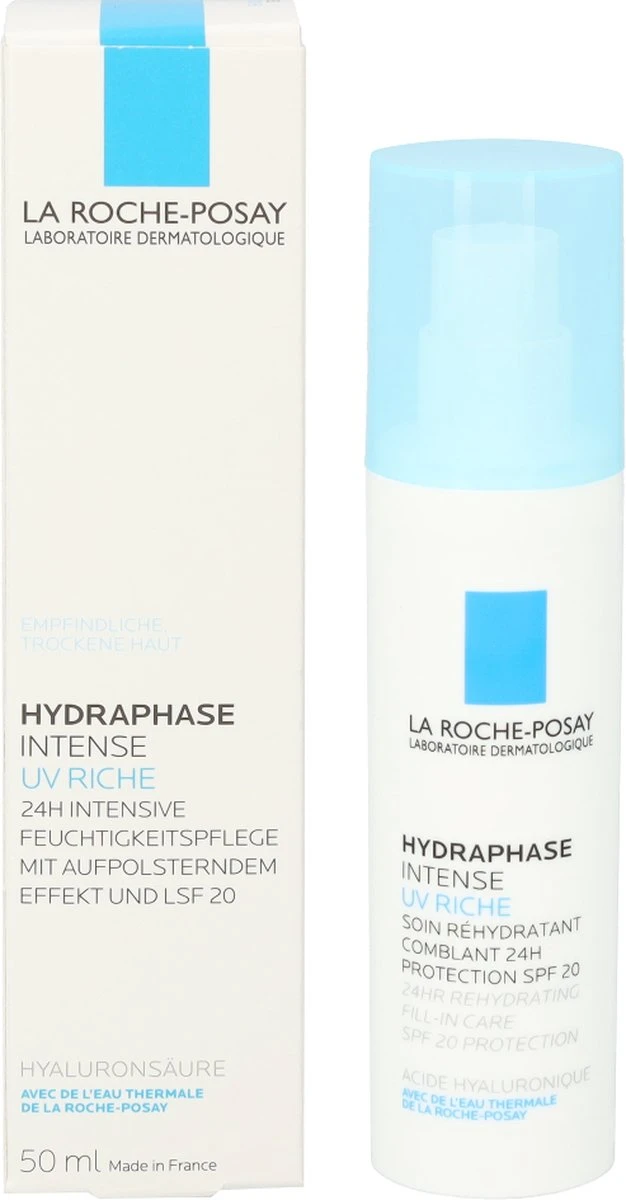 La Roche-Posay Hydraphase UV Intens Rijk - 50ml - Droge Huid 4 La Roche-Posay Hydraphase UV Intens Rijk - 50ml - Droge Huid - Afbeelding 2