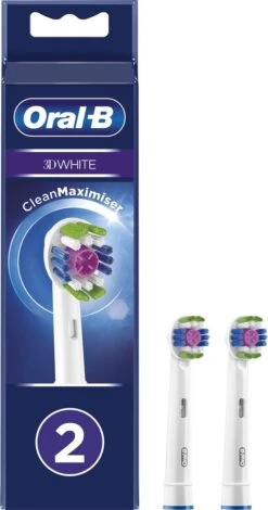 Oral B Oral-B 3D White - Met CleanMaximiser-technologie - Opzetborstels - 2 Stuks
