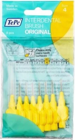 TePe Origineel Geel - 0,7mm - 8 Stuks - Rager -Gillette Winkel 645x1200