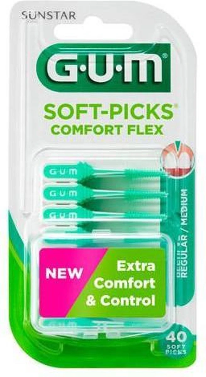 GUM® GUM Soft Picks Comfort Flex Regular Mint - 40st 6 GUM® GUM Soft Picks Comfort Flex Regular Mint - 40st - Afbeelding 4