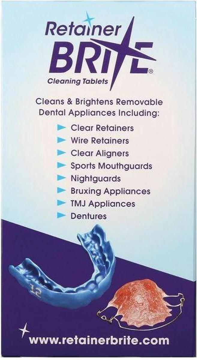 Retainer Brite Reinigingstabletten - 96 Stuks 9 Retainer Brite Reinigingstabletten - 96 Stuks - Afbeelding 7