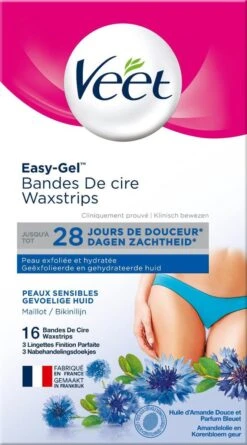 Veet - Easy-Gel Wax - Ontharingsstrips - Bikinilijn - Gevoelige Huid - 2 X 16 Stuks -Gillette Winkel 666x1200 1