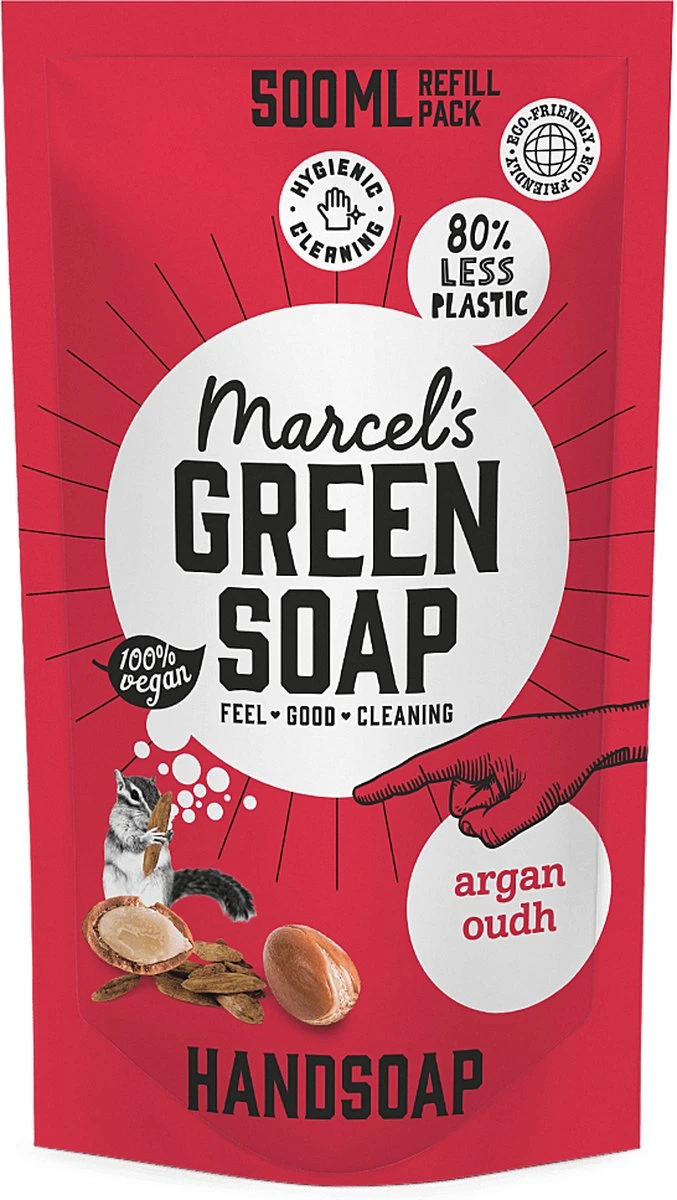 Marcel's Green Soap Handzeep Navulling Argan & Oudh - 500ML 6 Marcel's Green Soap Handzeep Navulling Argan & Oudh - 500ML - Afbeelding 4