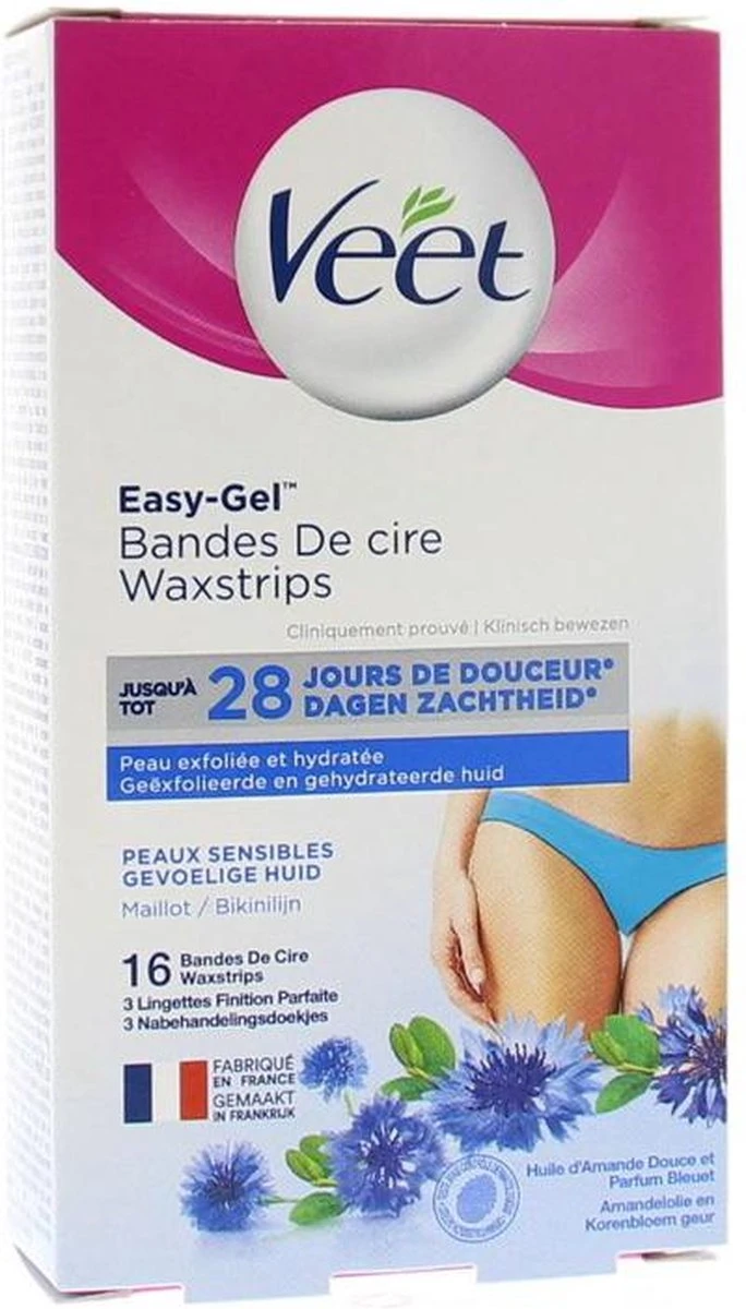 Veet - Ontharingsstrips - Bikinilijn & Oksels - Gevoelige Huid - 16 Stuks 11 Veet - Ontharingsstrips - Bikinilijn & Oksels - Gevoelige Huid - 16 Stuks - Afbeelding 9