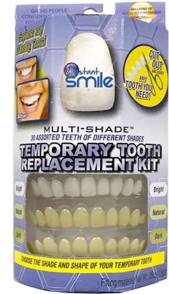Tand Afgebroken Reparatie Kit InstantSmile Gebit (goedkope Kunstgebit) - Multi Shade 11 Tand Afgebroken Reparatie Kit InstantSmile Gebit (goedkope Kunstgebit) - Multi Shade -Gillette Winkel 693x1200