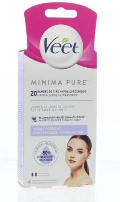 Veet Ontharingsstrips - Gezicht - Hypoallergene Minima - 20 Stuks -Gillette Winkel 710x1200 4