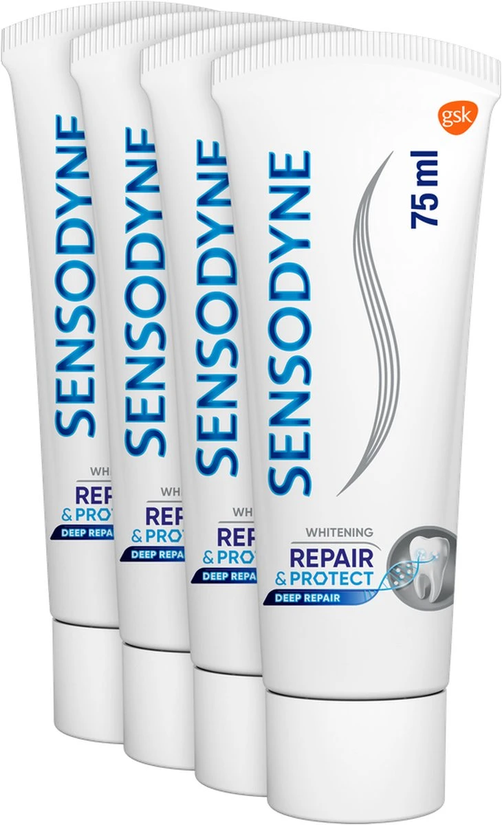 Sensodyne Repair & Protect Deep Repair Whitening Tandpasta Voor Gevoelige Tanden 4x 75 Ml 5 Sensodyne Repair & Protect Deep Repair Whitening Tandpasta Voor Gevoelige Tanden 4x 75 Ml - Afbeelding 3