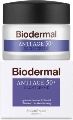 Biodermal Anti Age Nachtcrème 50+ - Nachtcrème Met Niacinamide & Sheaboter - Helpt Rimpels Verminderen - 50ml -Gillette Winkel 731x1200 5
