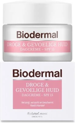 Biodermal Dagcrème Droge & Gevoelige Huid - 50ml - Hydrateert En Herstelt -Gillette Winkel 734x1200