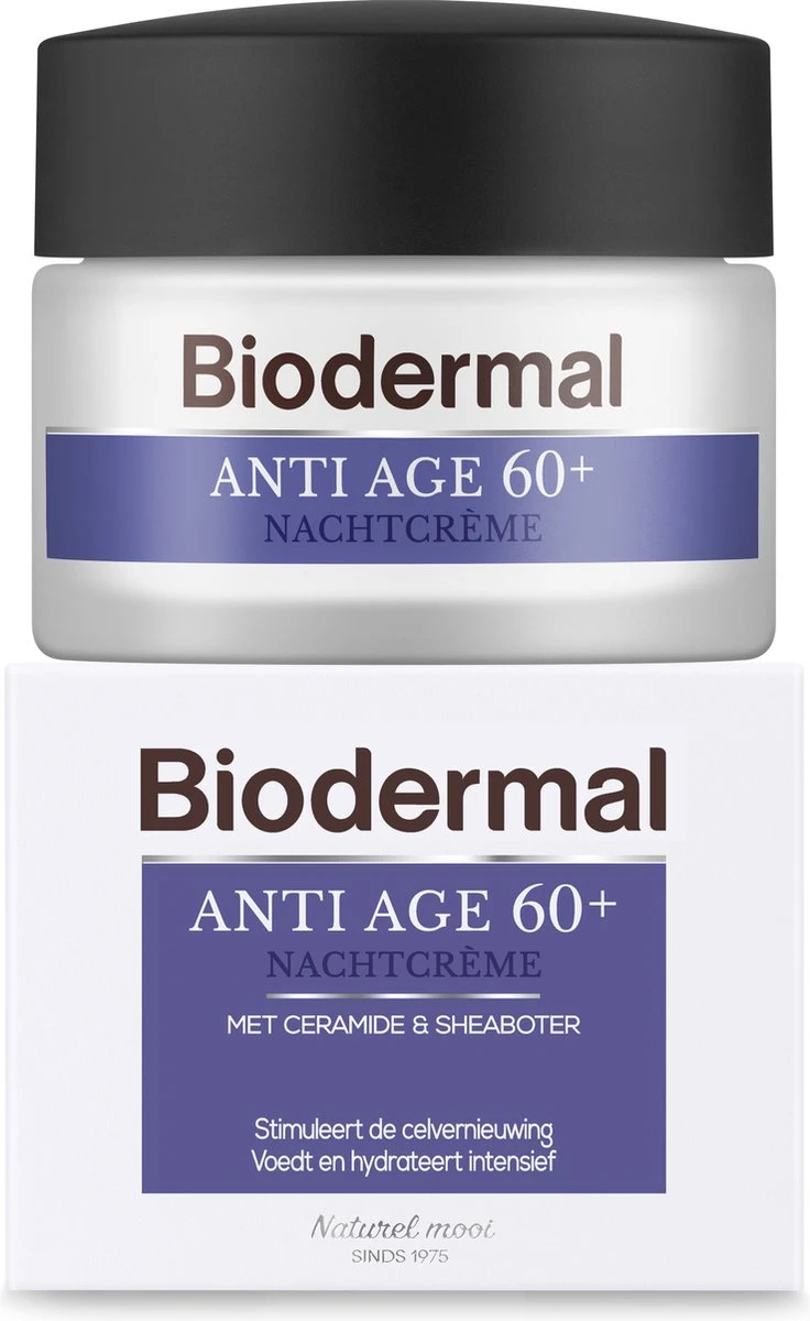 Biodermal Anti Age Nachtcrème 60+ - Nachtcrème Met Niacinamide & Sheaboter - Voedt En Hydrateert Intensief - Nachtcreme Anti Rimpel Voor Vrouwen - 50ml 4 Biodermal Anti Age Nachtcrème 60+ - Nachtcrème Met Niacinamide & Sheaboter - Voedt En Hydrateert Intensief - Nachtcreme Anti Rimpel Voor Vrouwen - 50ml - Afbeelding 2