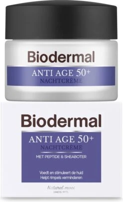 Biodermal Anti Age Nachtcrème 50+ - Nachtcrème Met Niacinamide & Sheaboter - Helpt Rimpels Verminderen - 50ml -Gillette Winkel 736x1200 7
