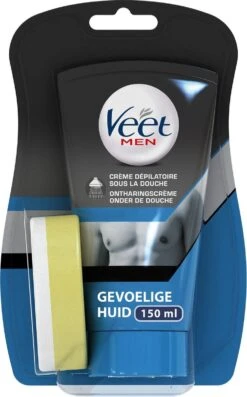 Veet Men Ontharingscrème - Gevoelige Huid - In Douche - 2 X 150 Ml -Gillette Winkel 747x1200