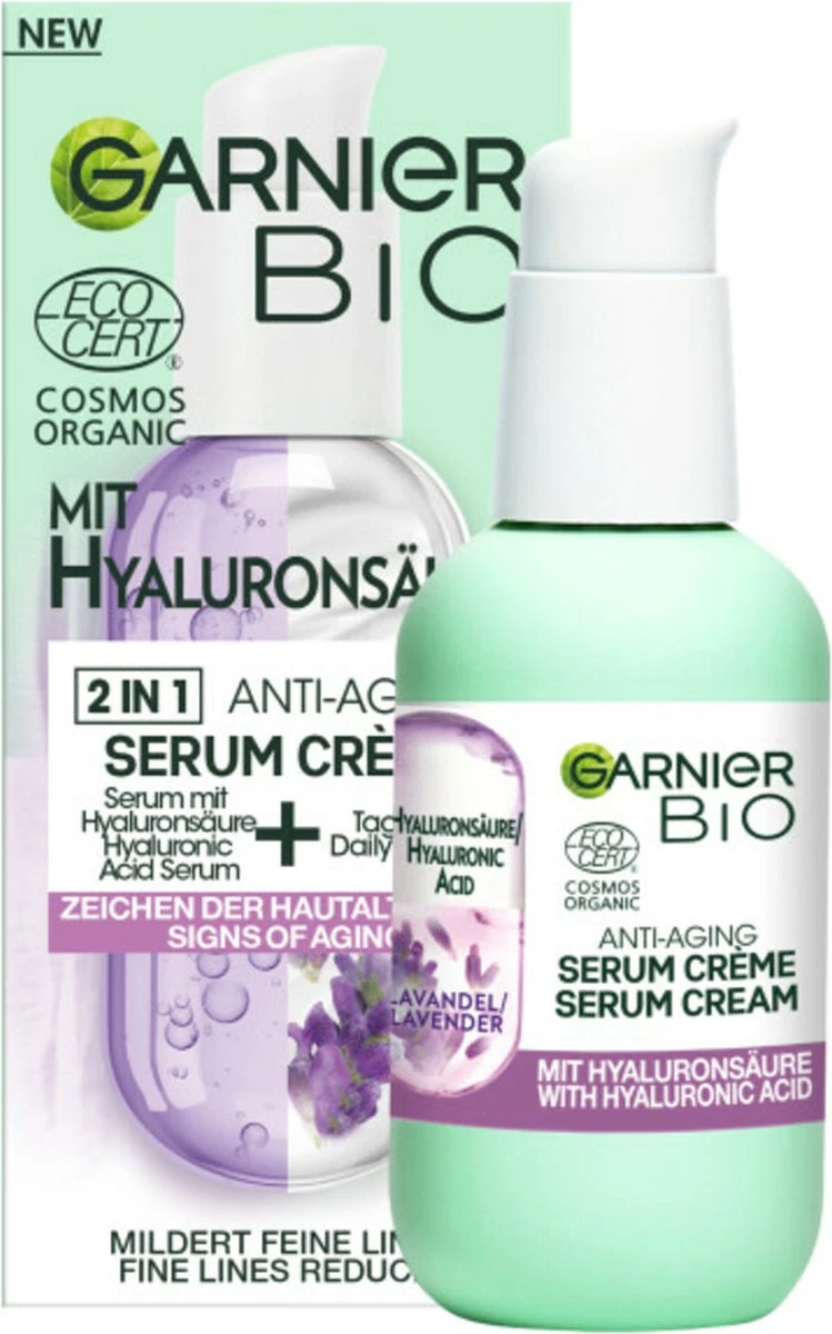 Garnier Bio Anti-Aging Serum Cream Met Hyaluronzuur - 50 Ml 4 Garnier Bio Anti-Aging Serum Cream Met Hyaluronzuur - 50 Ml - Afbeelding 2
