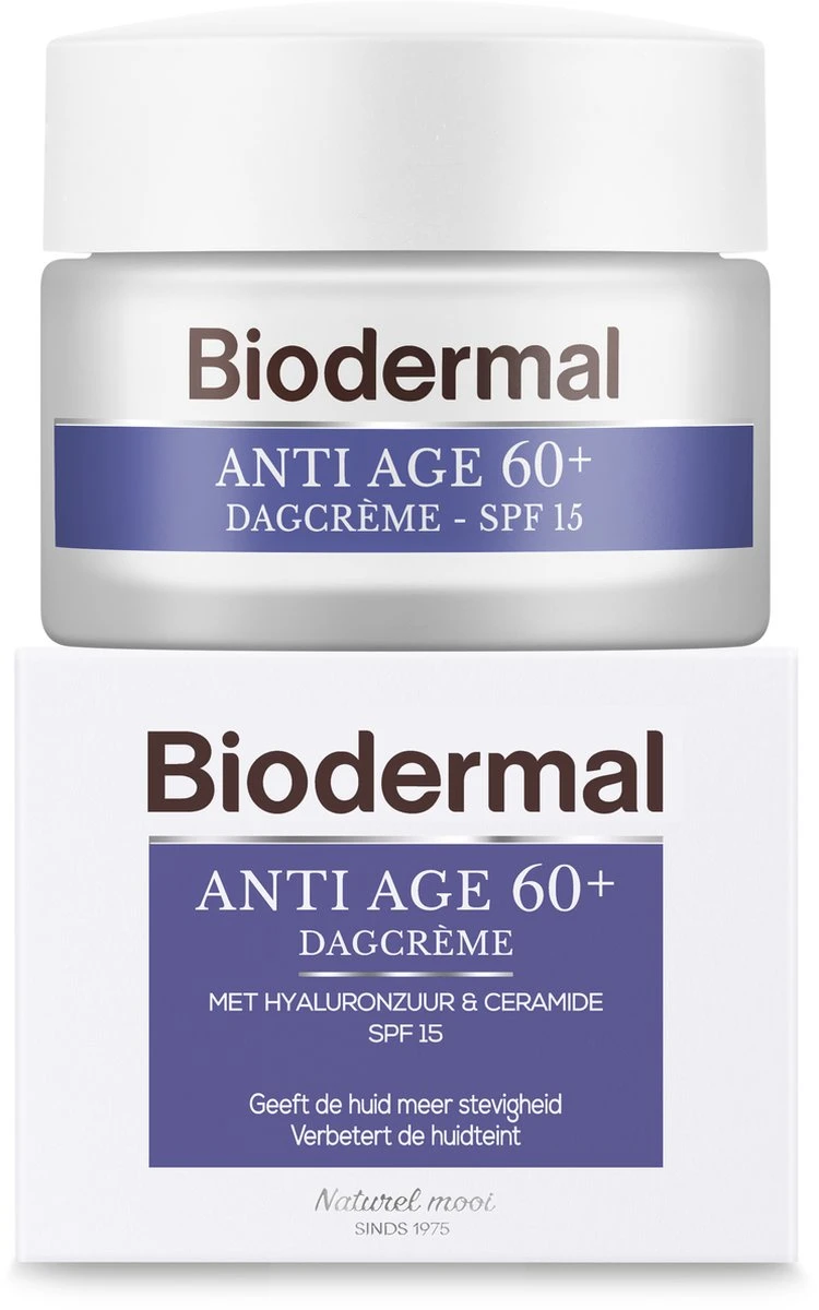 Biodermal Anti Age Dagcrème 60+ - Dagcrème Met Hyaluronzuur En Ceramide - Met - SPF15 - Geeft De Huid Meer Stevigheid - 50ml 4 Biodermal Anti Age Dagcrème 60+ - Dagcrème Met Hyaluronzuur En Ceramide - Met - SPF15 - Geeft De Huid Meer Stevigheid - 50ml - Afbeelding 2