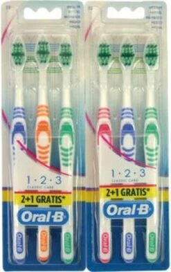 Oral B Oral-B Tandenborstel 1-2-3 Multipak 3 Stuks -Gillette Winkel 754x1200