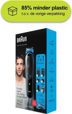 Braun MGK5245 7-in-1 Trimmer Baardtrimmer Voor Mannen - Gezichts- En Haartrimmer - Zwart/Blauw -Gillette Winkel 756x1200 5