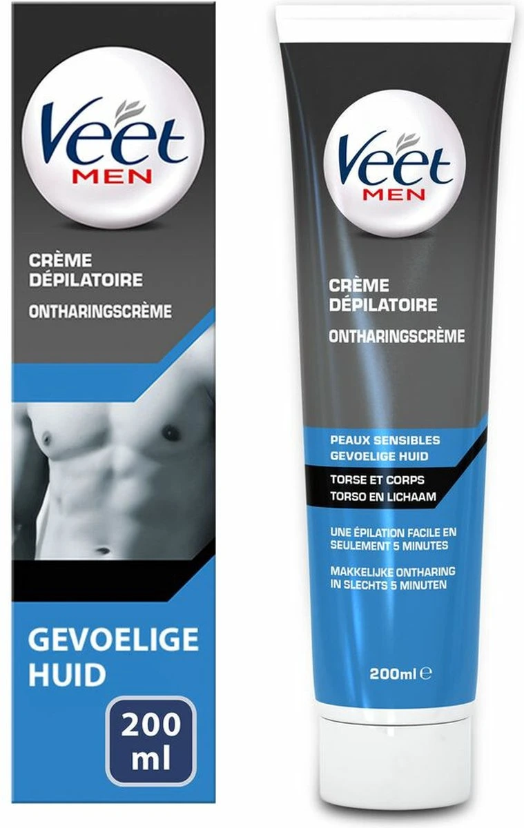 Veet - Ontharingscreme - Man - Gevoelige Huid - 200 Ml 5 Veet - Ontharingscreme - Man - Gevoelige Huid - 200 Ml - Afbeelding 3
