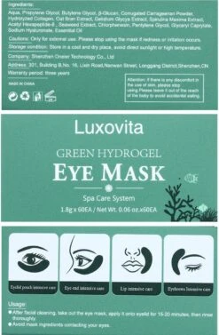 Collageen Oogmasker Luxovita - Wallen Wegwerken/Donkere Kringen/Rimpels - Hydraterend - Zeewier Oog Masker - Eye Pads - Gel Oogmaskers - 60 Stuks -Gillette Winkel 786x1200 20