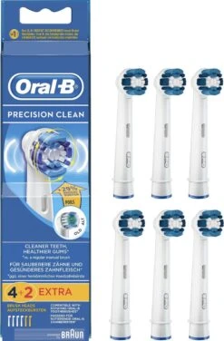 Oral B Oral-B Precision Clean - Opzetborstels - 6 Stuks - Wit 27 Oral B Oral-B Precision Clean - Opzetborstels - 6 Stuks - Wit -Gillette Winkel 788x1200