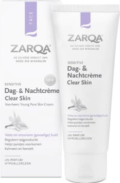 ZARQA Dag- En Nachtcrème Clear Skin (reguleert Talgproductie) - 75 Ml 12 ZARQA Dag- En Nachtcrème Clear Skin (reguleert Talgproductie) - 75 Ml -Gillette Winkel 790x1200