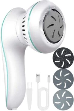 Merkloos Elektrische Eelt Verwijderaar - Voetvijl - Krachtige Motor 2500rpm - Geïntegreerde Zuigfunctie - Usb Oplaadbaar - 3 Vijlschijven - Nieuw Model 2021