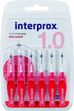 3x Interprox Ragers Mini Conical 1.0 Rood Blister à 6 Ragers