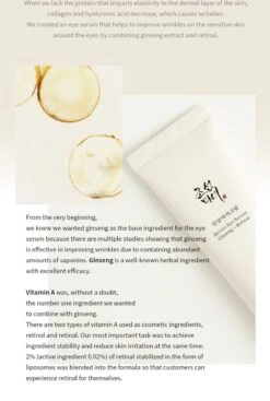 Beauty Of Joseon Revive Eye Serum : Ginseng + Retinal 30ml