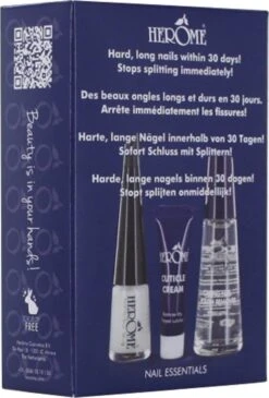 Herome 3 In 1 Manicure Nagelverzorging Set Blauw – Nagelset Voor Beschadigde Nagels - Nagelverharder, Nagellakremover En Nagelriemcreme - Set Van 3 -Gillette Winkel 813x1200 1