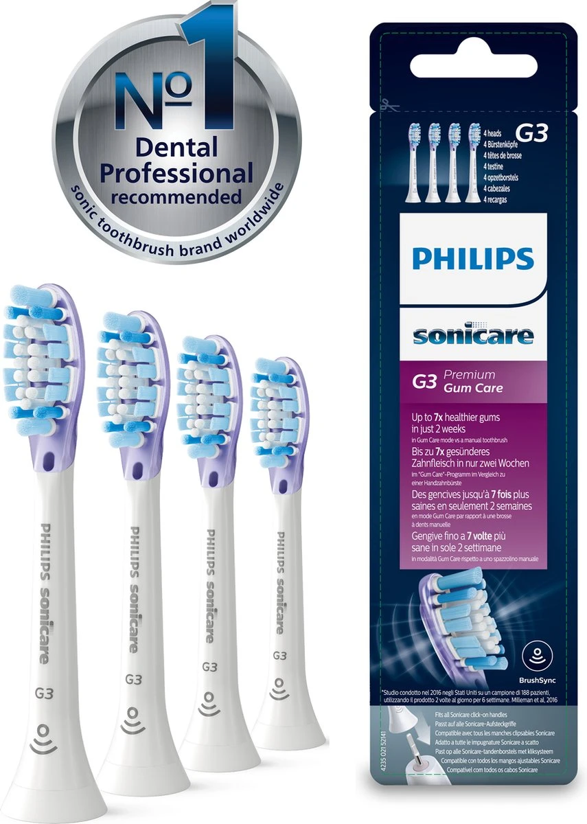 Philips Sonicare AdaptiveClean Gum HX9054/17 - Opzetborstel - 4 Stuks 11 Philips Sonicare AdaptiveClean Gum HX9054/17 - Opzetborstel - 4 Stuks - Afbeelding 9