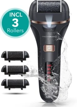 FreshDragon Elektrische Eelt Verwijderaar - Voetvijl - Inclusief 3 Rollers - Oplaadbaar