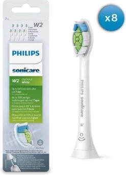 Philips Sonicare W2 Optimal White HX6068/12 - Opzetborstels - 8 Stuks -Gillette Winkel 867x1200
