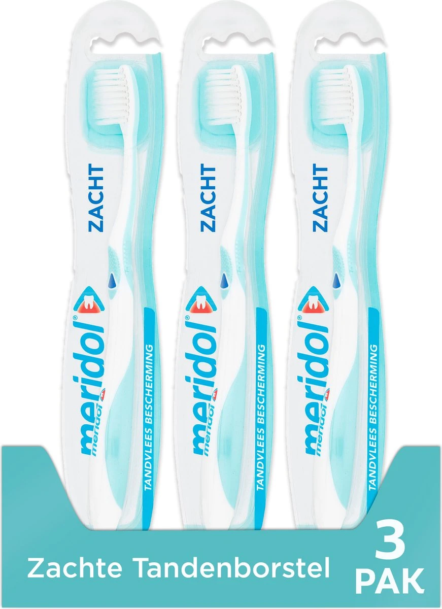 Meridol Tandenborstel Zacht - 3 Stuks - Voordeelverpakking 3 Meridol Tandenborstel Zacht - 3 Stuks - Voordeelverpakking
