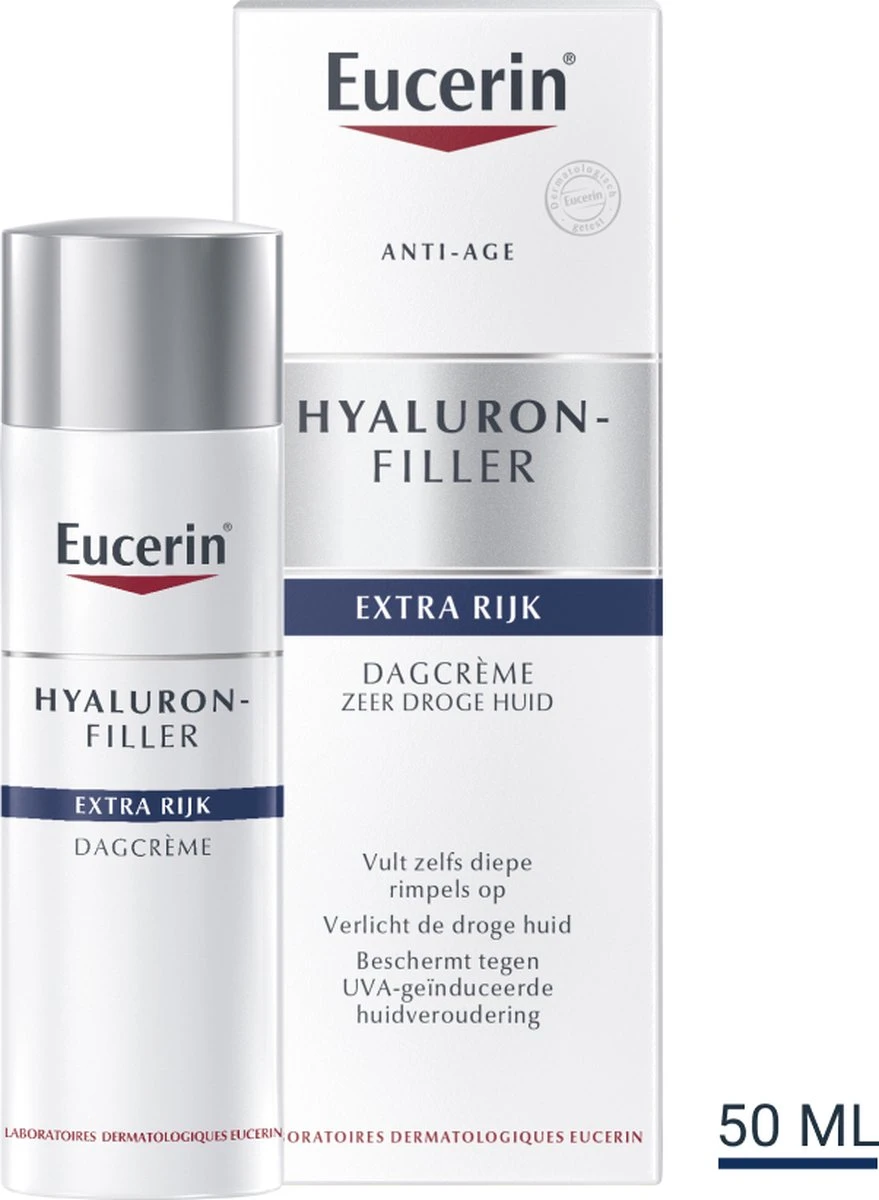Eucerin Hyaluron-Filler Anti-Rimpel Urea Rijke Textuur - Dagcrème - 50 Ml 3 Eucerin Hyaluron-Filler Anti-Rimpel Urea Rijke Textuur - Dagcrème - 50 Ml