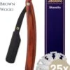Bolano® Premium Shavette Open Scheermes Brown Wood + 50 Single Edge Scheermesjes - Klassiek Barbiersmes Straight Razor Voor Mannen - Cut Throat Razor Nekmes - Klassiek Klap Scheermes - Safety Razor Feather Mes