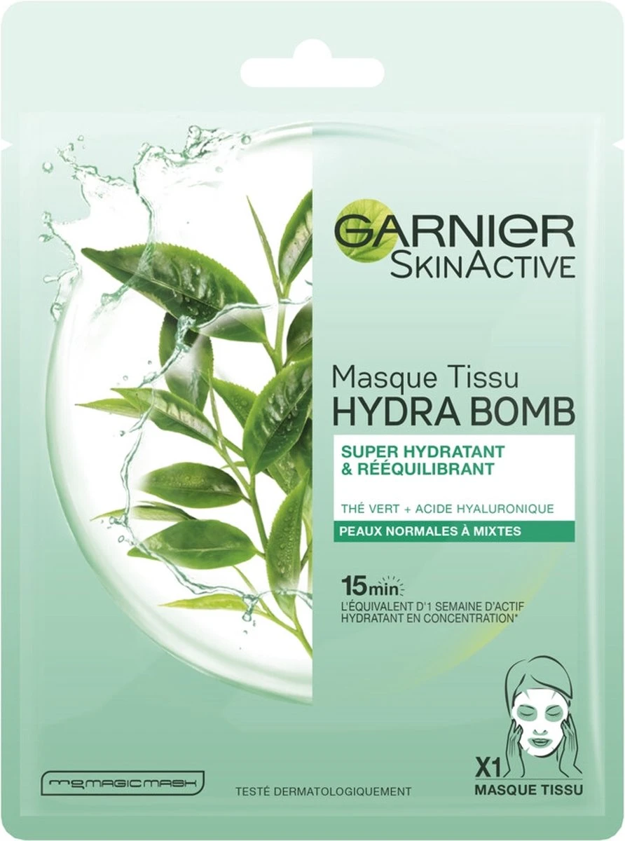 Garnier Skinactive Face Hydra Bomb Gezichtsmasker Gemengde Huid - 5 Stuks 4 Garnier Skinactive Face Hydra Bomb Gezichtsmasker Gemengde Huid - 5 Stuks - Afbeelding 2