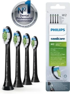 Philips Sonicare W2 Optimal White HX6064/11 - Opzetborstels - 4 Stuks - Zwart -Gillette Winkel 894x1200