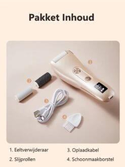 BAESS Elektrische Eeltverwijderaar - 3 Slijprollen - Afzuiging - Oplaadbaar - Goud -Gillette Winkel 896x1200 5