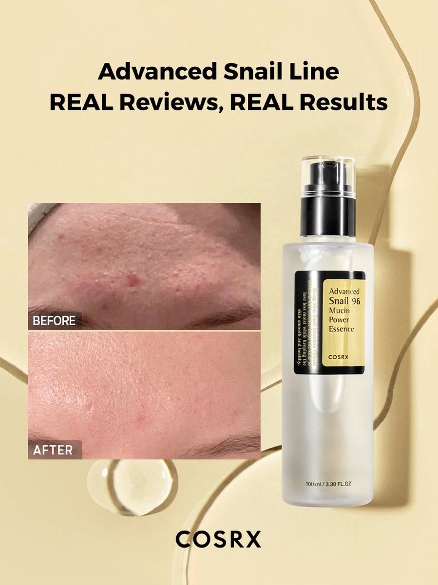 COSRX Combi Set: Advanced Snail 92 All In One Cream 100ml (1) & Advanced Snail 96 Mucin Power Essence 100ml (1) - Snail Collection COSRX - Korean Beauty - Award Winning - Ordinary Skincare Routine - Glowy Radiant & Hydrating - Gezichtsverzorgingset 13 COSRX Combi Set: Advanced Snail 92 All In One Cream 100ml (1) & Advanced Snail 96 Mucin Power Essence 100ml (1) - Snail Collection COSRX - Korean Beauty - Award Winning - Ordinary Skincare Routine - Glowy Radiant & Hydrating - Gezichtsverzorgingset - Afbeelding 11