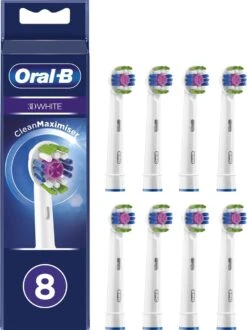 Oral B Oral-B 3D White - Met CleanMaximiser-technologie - Opzetborstels - 8 Stuks - Brievenbusverpakking -Gillette Winkel 899x1200