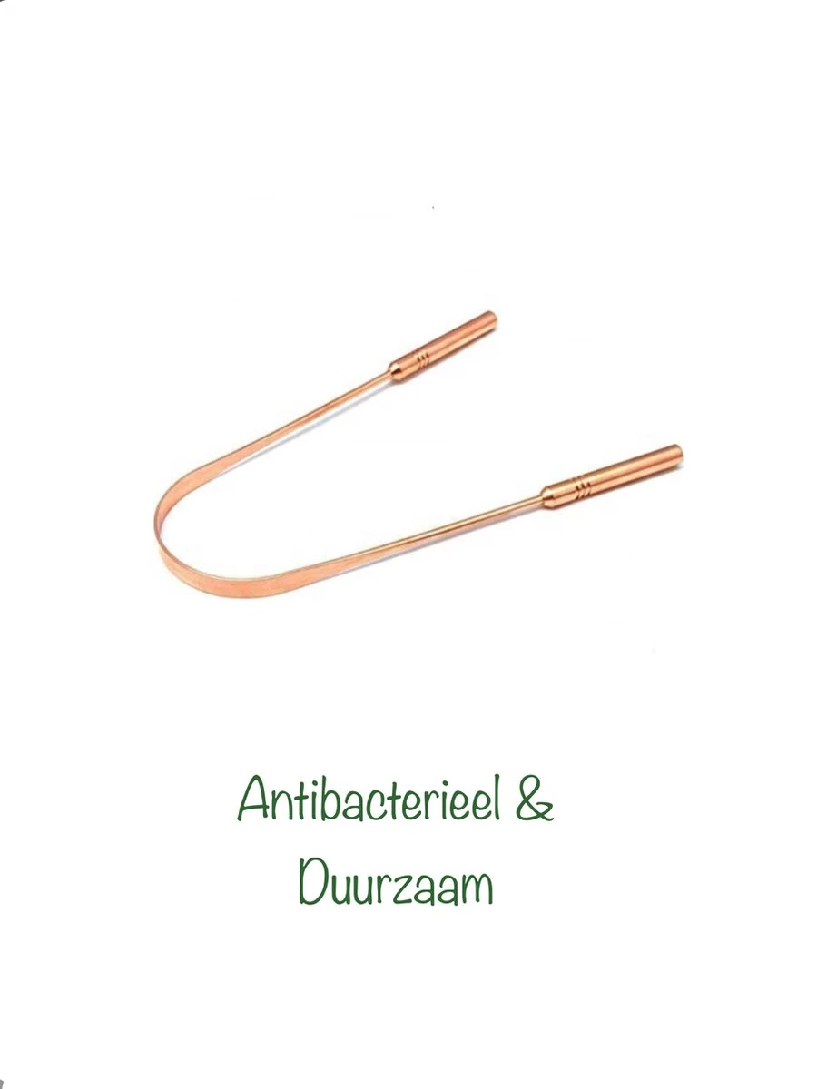 OrganiBrush 100% Koper Tongschraper / Tongreiniger - Antibacterieel - 2 Stuks 6 OrganiBrush 100% Koper Tongschraper / Tongreiniger - Antibacterieel - 2 Stuks - Afbeelding 4