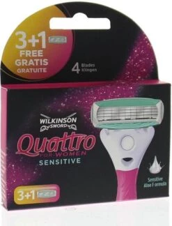 Wilkinson Woman Scheermesjes Quattro Sensitive 4 Stuks -Gillette Winkel 916x1200 4