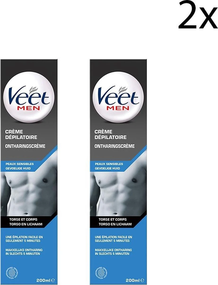 Veet - Men - Ontharingscrème - Gevoelige Huid - 2 X 200 Ml 12 Veet - Men - Ontharingscrème - Gevoelige Huid - 2 X 200 Ml - Afbeelding 10