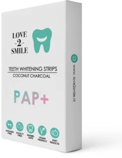 Love2smile PAP+ Premium Strips - Whitening Strips - De Natuurlijke Tandenbleker Van Nederland & België - Goedgekeurde Tandenbleek Strips - Teeth Whitening Strips - Wittere Tanden - Zonder Peroxide