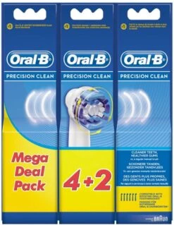 Oral B Oral-B Precision Clean - Opzetborstels - 6 Stuks - Wit 20 Oral B Oral-B Precision Clean - Opzetborstels - 6 Stuks - Wit -Gillette Winkel 930x1200