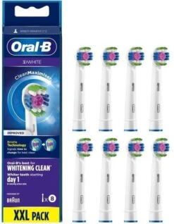 Oral B Oral-B 3D White - Met CleanMaximiser-technologie - Opzetborstels - 8 Stuks -Gillette Winkel 932x1200