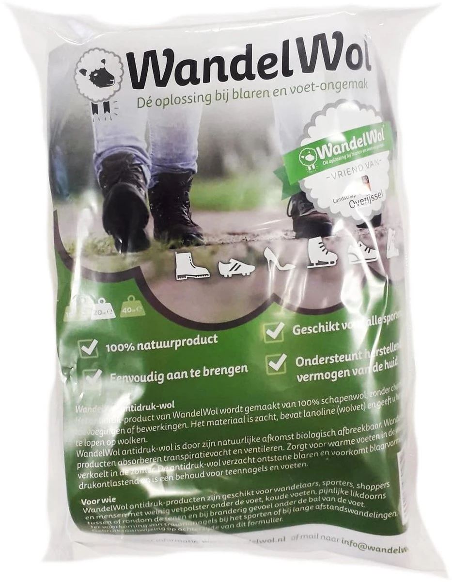 Merkloos WandelWol 20 Gram - De Oplossing Bij Blaren Drukplekken En Voet Ongemak 3 Merkloos WandelWol 20 Gram - De Oplossing Bij Blaren Drukplekken En Voet Ongemak