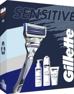 Gillette® Gillette Geschenkset SkinGuard Sensitive - Scheersysteem Voor Mannen + SkinGuard Scheergel 200ml + Hydraterende Crème 100ml + Gezichtsreiniger 140ml 9 Gillette® Gillette Geschenkset SkinGuard Sensitive - Scheersysteem Voor Mannen + SkinGuard Scheergel 200ml + Hydraterende Crème 100ml + Gezichtsreiniger 140ml -Gillette Winkel 937x1200 6