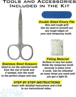 Tand Afgebroken Reparatie Kit InstantSmile Gebit (goedkope Kunstgebit) - Multi Shade 15 Tand Afgebroken Reparatie Kit InstantSmile Gebit (goedkope Kunstgebit) - Multi Shade -Gillette Winkel 940x1200