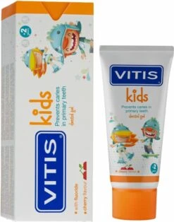 Vitis Kids - Tandpasta & Gel - 2+ Jaar - 50ml - Kersen Smaak -Gillette Winkel 945x1200
