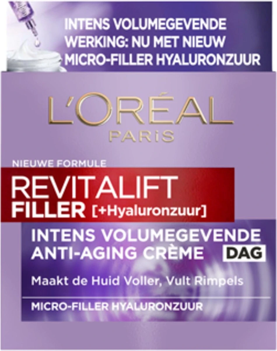 L’Oréal Paris Revitalift Filler Dagcrème - Anti Rimpel - 50 Ml 5 L’Oréal Paris Revitalift Filler Dagcrème - Anti Rimpel - 50 Ml - Afbeelding 3